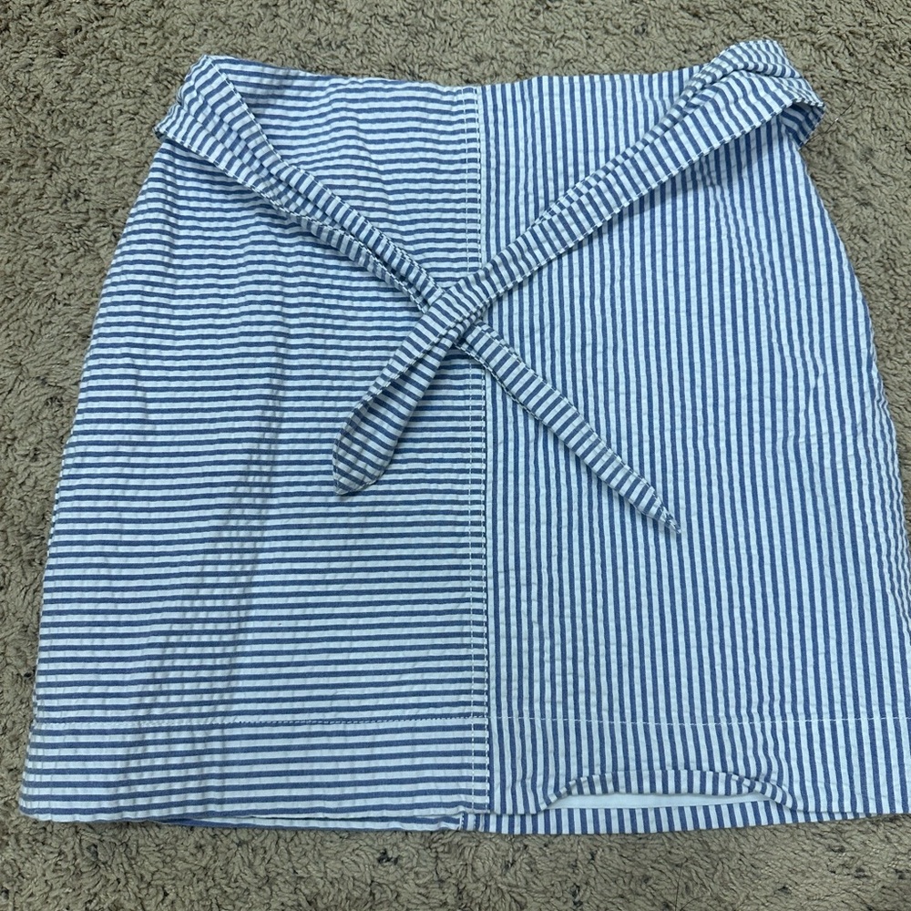 Vineyard Vines Blue and White Striped Mini Skirt